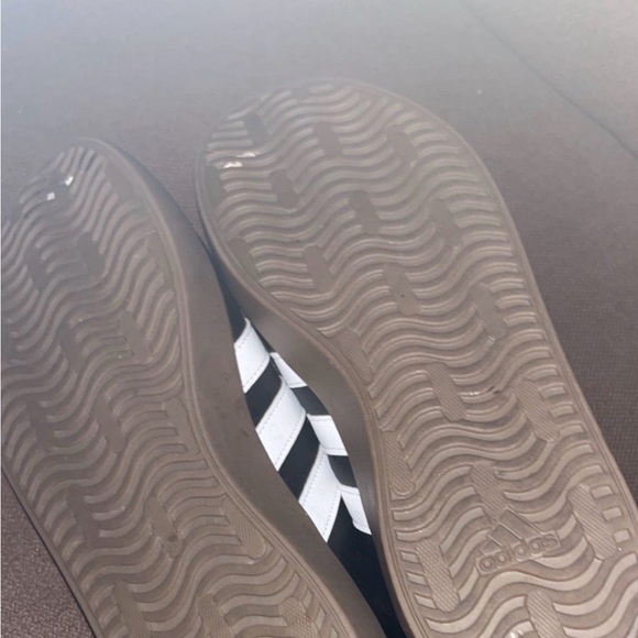 adidas Men’s Black Sneakers with White Stripes - Picture 4 of 5